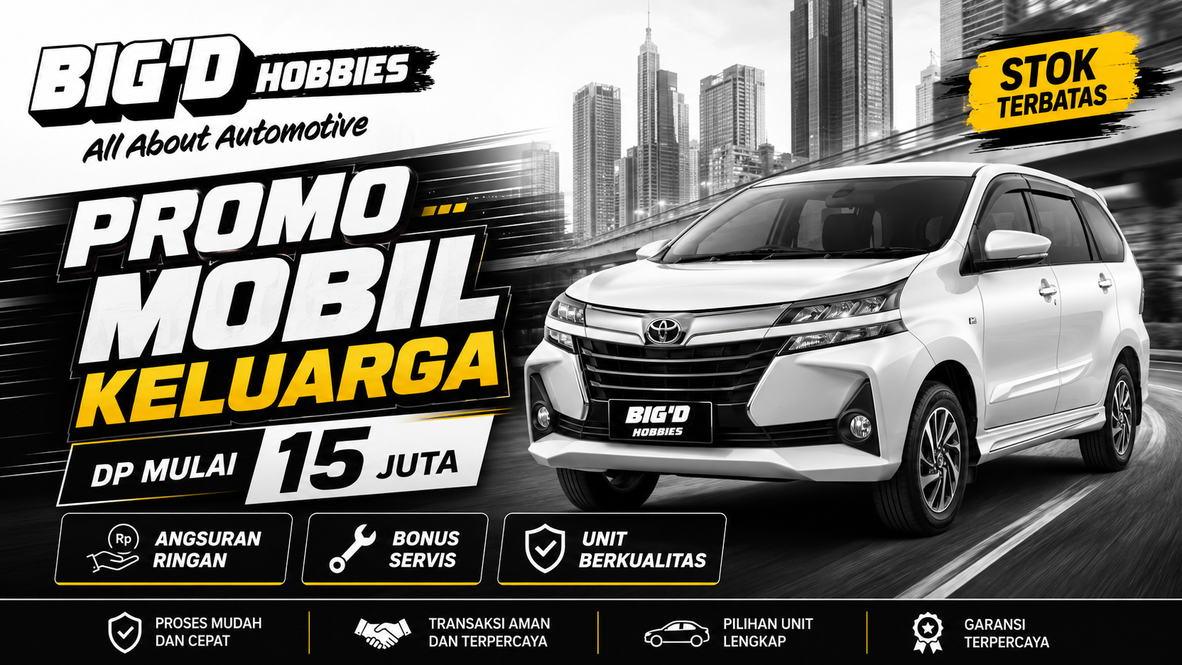 Pilihan mobil di bawah 200 juta dari BIGD HOBBIES